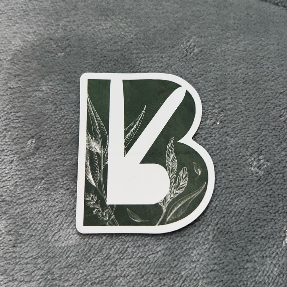BuffBunny Green and White Logo Sticker